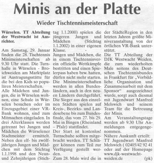 Minis an der Platte