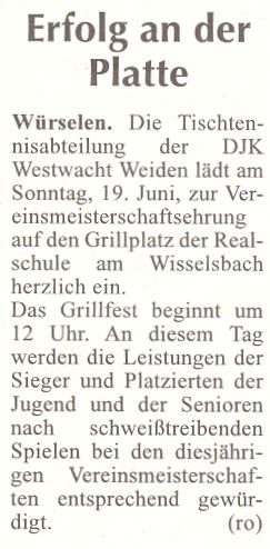 Erfolg an der Platte