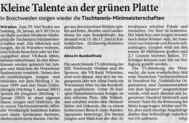 Kleine Talente an der grünen Platte