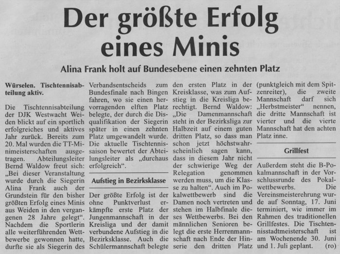 Der größte Erfolg eines Minis