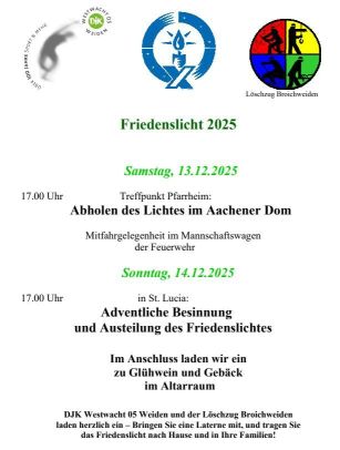 Plakat Friedenslicht 2025